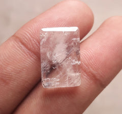 Дур э Наджаф 16,2 карата — полупрозрачная жемчужина Наджафа — камень апреля — горный хрусталь, кварц — 20x13 мм