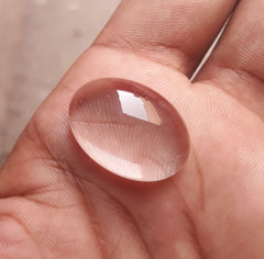 22,55 карата Dur e Najaf - Жемчужина Наджафа Кабошон Прозрачный - Камень апреля - Горный хрусталь Кварц - 25x18 мм