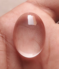 22,55 карата Dur e Najaf - Жемчужина Наджафа Кабошон Прозрачный - Камень апреля - Горный хрусталь Кварц - 25x18 мм