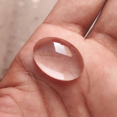 22,55 карата Dur e Najaf - Жемчужина Наджафа Кабошон Прозрачный - Камень апреля - Горный хрусталь Кварц - 25x18 мм