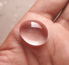 22,9 карата Dur e Najaf - Жемчужина Наджафа, кабошон, прозрачный - Камень апреля - Горный хрусталь, кварц - 18x15 мм