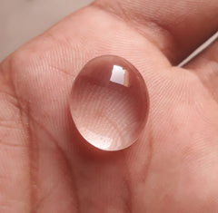 17,1 карат Dur e Najaf - Жемчужина Наджафа Кабошон Прозрачный - Камень апреля - Горный хрусталь Кварц - 19x15 мм