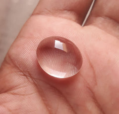 17,1 карат Dur e Najaf - Жемчужина Наджафа Кабошон Прозрачный - Камень апреля - Горный хрусталь Кварц - 19x15 мм