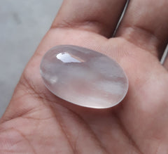 47,9 карата Dur e Najaf - Жемчужина Наджафа Кабошон Молочного цвета - Камень апреля - Горный хрусталь Кварц - 30x19 мм