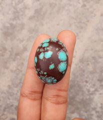 Натуральная сертифицированная египетская бирюза — Мисри Фероза — 51 карат — 29x21 мм