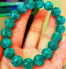 Genuine Natural AAA Quality Emerald Gemstone Bracelet, Bead Sizes 11.3mm