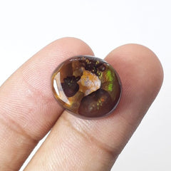 Кабина из редкого огненного агата 15,6 карата, Aatshi Aqeeq, размеры 17x15 мм