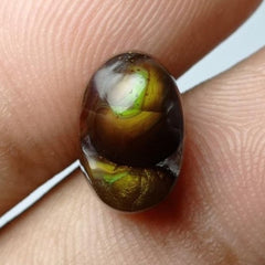 Натуральный огненный агат овальной формы 4,4 карата, размеры 12x8x6 мм