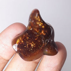 62ct Big Size Rare Mexican Fire Agate, Perfect gemstone Gift for Gem Collector, Dimensions 33x28mm