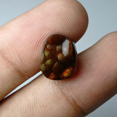 6.7ct Natural Oval Bubbly Fire Agate - Perfect Gemstone Gift For All - Dimensions 14x11x4.5mm