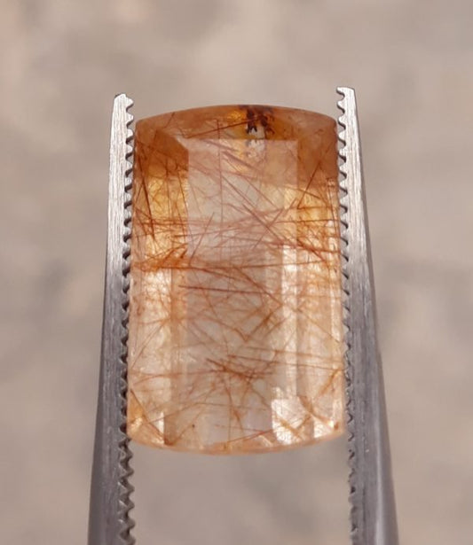 5.40ct Red Tourmalated Quartz - Red Rutile Quartz - Rutilated Quartz