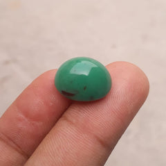 Натуральная зеленая бирюза, овальная форма — персидская бирюза — зеленая фероза — 11,8 карата — 16x13 мм