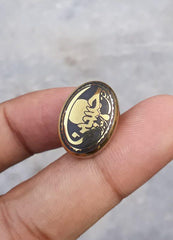 Кабошон из гематита 26 карат - Камень Хадид - Кабошон Хадид Чини с гравировкой - 21x16 мм