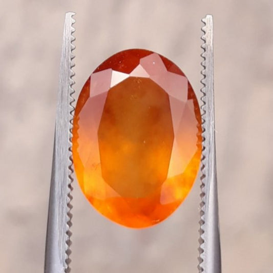 5.6ct Hessonite Garnet - Natural Faceted Hessonite Gem - 14x10mm