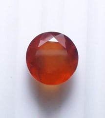 3.8ct Hessonite Garnet - Natural Faceted Hessonite Gem - 9mm