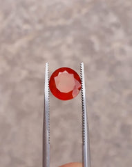 3.8ct Hessonite Garnet - Natural Faceted Hessonite Gem - 9mm