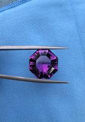 Аметист высшего качества 16 карат из Бразилии — натуральный кристалл аметиста — 16,8x16,8 мм