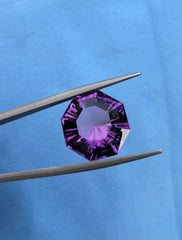 Аметист высшего качества 16 карат из Бразилии — натуральный кристалл аметиста — 16,8x16,8 мм