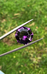 Аметист высшего качества 16 карат из Бразилии — натуральный кристалл аметиста — 16,8x16,8 мм