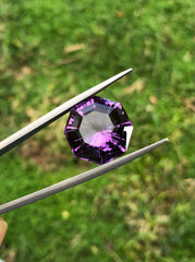 Аметист высшего качества 16 карат из Бразилии — натуральный кристалл аметиста — 16,8x16,8 мм