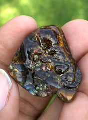 59ct Rare Fire Agate cabochon, Rare Gemstone than Diamonds, Dimensions - 34x27mm