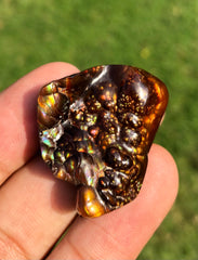 59ct Rare Fire Agate cabochon, Rare Gemstone than Diamonds, Dimensions - 34x27mm