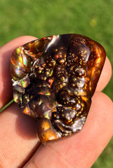 59ct Rare Fire Agate cabochon, Rare Gemstone than Diamonds, Dimensions - 34x27mm