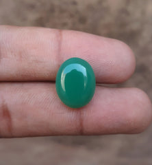 10.2ct Natural Chrysoprase Stone - Cabochon Chrysoprase - Green Chalcedony -16x13x6mm