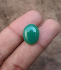 10.2ct Natural Chrysoprase Stone - Cabochon Chrysoprase - Green Chalcedony -16x13x6mm