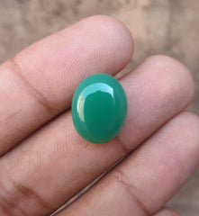 10.2ct Natural Chrysoprase Stone - Cabochon Chrysoprase - Green Chalcedony -16x13x6mm