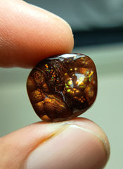 Кабошон из редкого огненного агата с сегенитами — Agate De Feugo