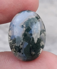 14.3ct Moss Agate - Green Moss Agate - Indian Moss Agate - 15x20mm