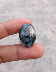 23ct Moss Agate - Green Moss Agate - Indian Moss Agate - 18x25mm