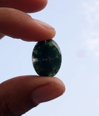 13.1ct Moss Agate - Green Moss Agate - Indian Moss Agate - 15x20mm