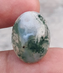 14.4ct Moss Agate - Green Moss Agate - Indian Moss Agate - 15x20mm