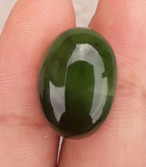 20.7ct Jade, Nephrite Jade Cabochon, Jade Green, Good Quality Jade Stones - 17.2x13x9mm