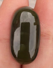33.6ct Jade, Nephrite Jade Cabochon, Jade Green, Good Quality Jade Stones - 24.7x13x10mm