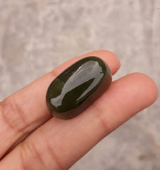 33.6ct Jade, Nephrite Jade Cabochon, Jade Green, Good Quality Jade Stones - 24.7x13x10mm