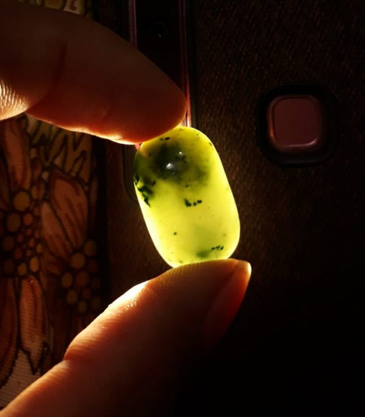 Нефрит 30,7 карата, нефритовый нефритовый кабошон, зеленый нефрит, нефритовые камни хорошего качества - 23x15x9 мм