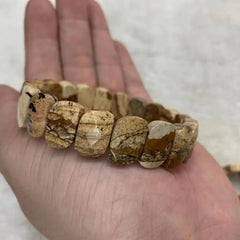 Natural Jasper Beads Gemstone Bracelet, Bangle For Women For Men,