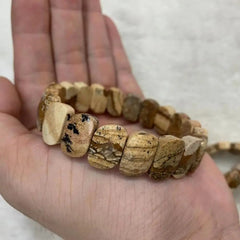 Natural Jasper Beads Gemstone Bracelet, Bangle For Women For Men,