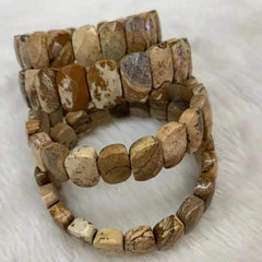 Natural Jasper Beads Gemstone Bracelet, Bangle For Women For Men,