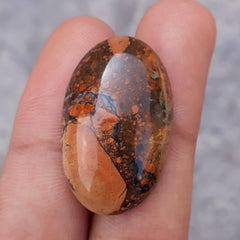 22.3ct Jasper - Maligano Jasper Cabochon - Jasper Maligano- 27x17mm