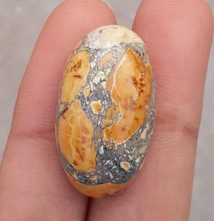 Яшма 28,4 карата — Малигано Джаспер Кабошон — Джаспер Малигано — 28x16,5 мм