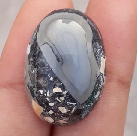 Яшма 30,8 карата — Малигано Кабошон Джаспера — Джаспер Малигано — 27x19 мм