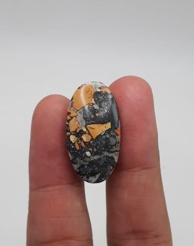 Яшма 32,6 карата — Малигано Джаспер Кабошон — Джаспер Малигано — 27x14 мм