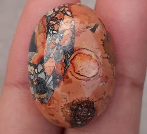 Яшма 32,8 карата — Малигано Джаспер Кабошон — Джаспер Малигано — 27x19,5 мм