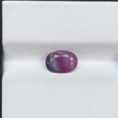 1.70ct Sapphire for Sale - Natural untreated Bi-Color Kashmiri Sapphire - Dimensions 9.1x6.4x3.3mm