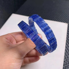 Браслет из натурального синего кианита, размер бусин 10x6 мм