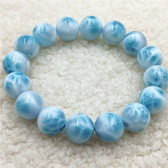 AAA Natural Blue Larimar Gemstone Bracelet Bangle 13mm